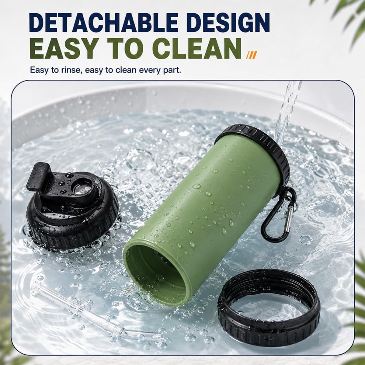 2 Stuks Opvouwbare Waterfles - 750 ml - Siliconen Waterflessen - draagbare Drinkfles - Met Karabijnhaak - Duurzaam - Ideaal voor buitensport, hiking en avonturen — cadeau in Sport & Outdoor - foto 3