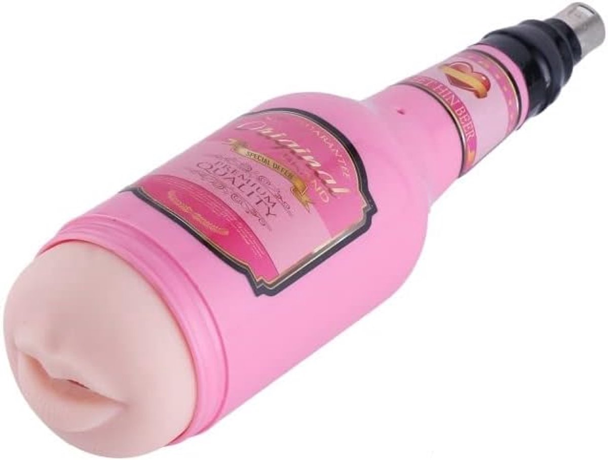 Pocket masturbator mond roze - 27 cm - TPE - geschikt voor Auxfun Basic Sex machine - SnelShoppen
