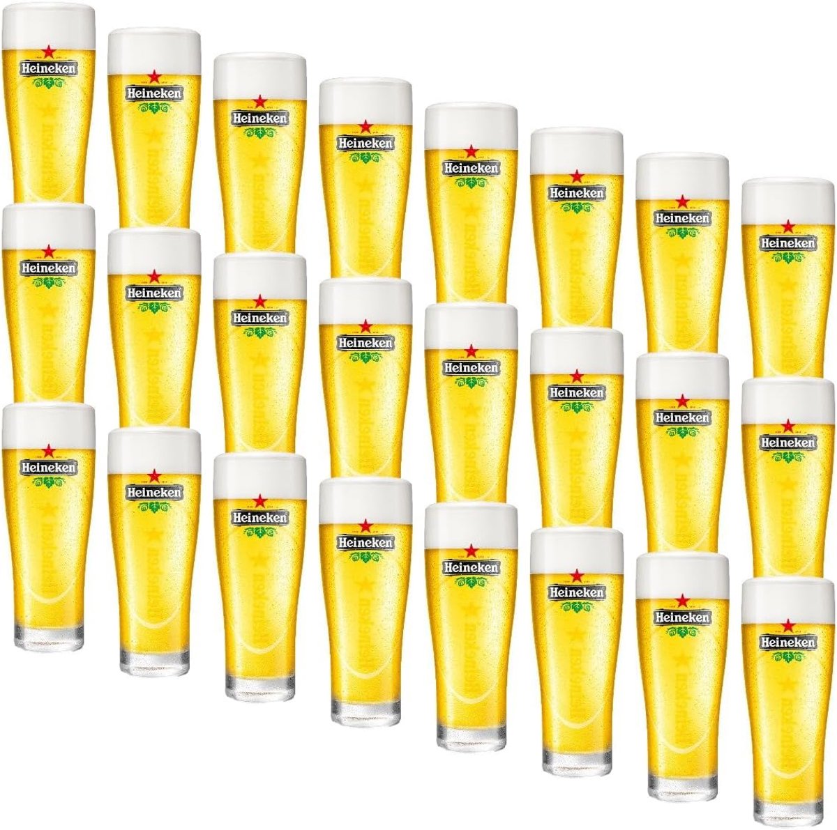 Bierglazen 250 ml - Set van 6 - Hoogwaardige kwaliteit - Perfect voor Heineken liefhebbers - SnelShoppen