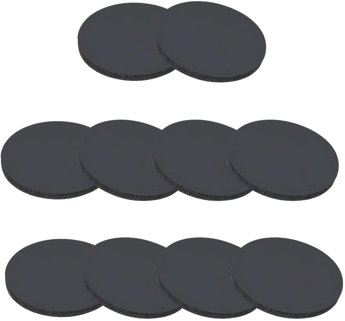 Rubber massieve schijven ringen, 10 stuks 5 mm OD x 1 mm dikke rubberen ronde pakking pad bussen spacer ring voor doe-het-zelf pakking ambacht, zwart