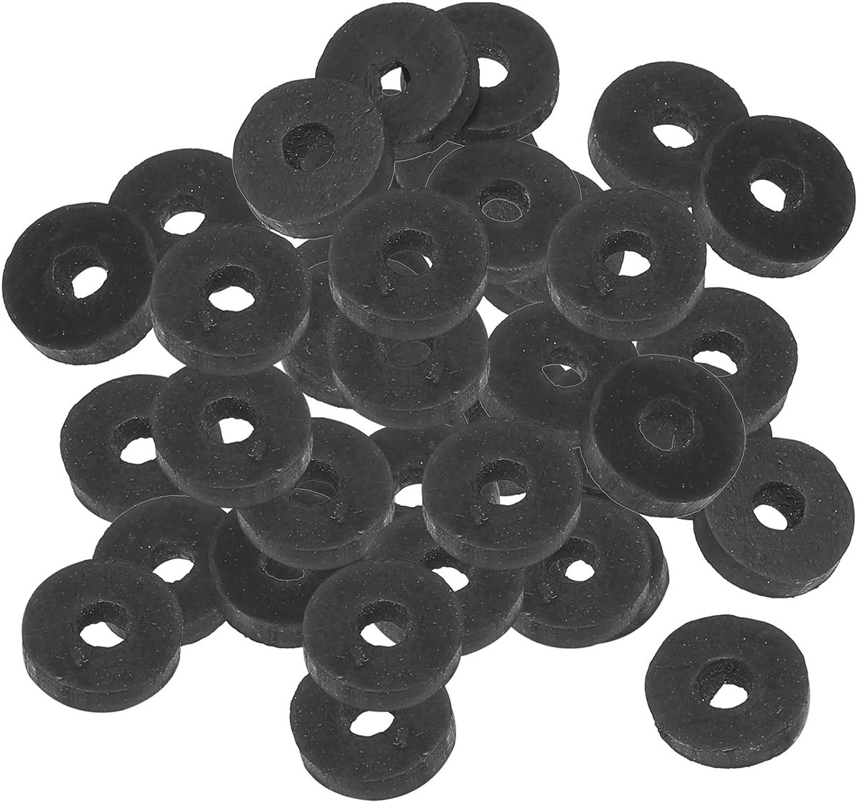 M5 Rubberen sluitringen, rubberen afdichting, rond, 100 stuks, 5 mm ID, 13 mm OD, 4 mm dik, platte sluitringen, set, afdichtingsrubber voor kraanbuis, bevestigingsschroef, zwart