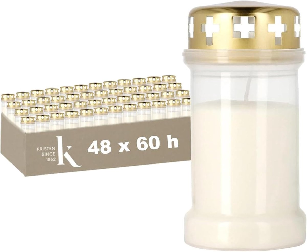 Tomb Light 3D - Set van 12 - Wit - 60 Uur Brandduur - Herdenkingskaars voor Buiten - m-winkel