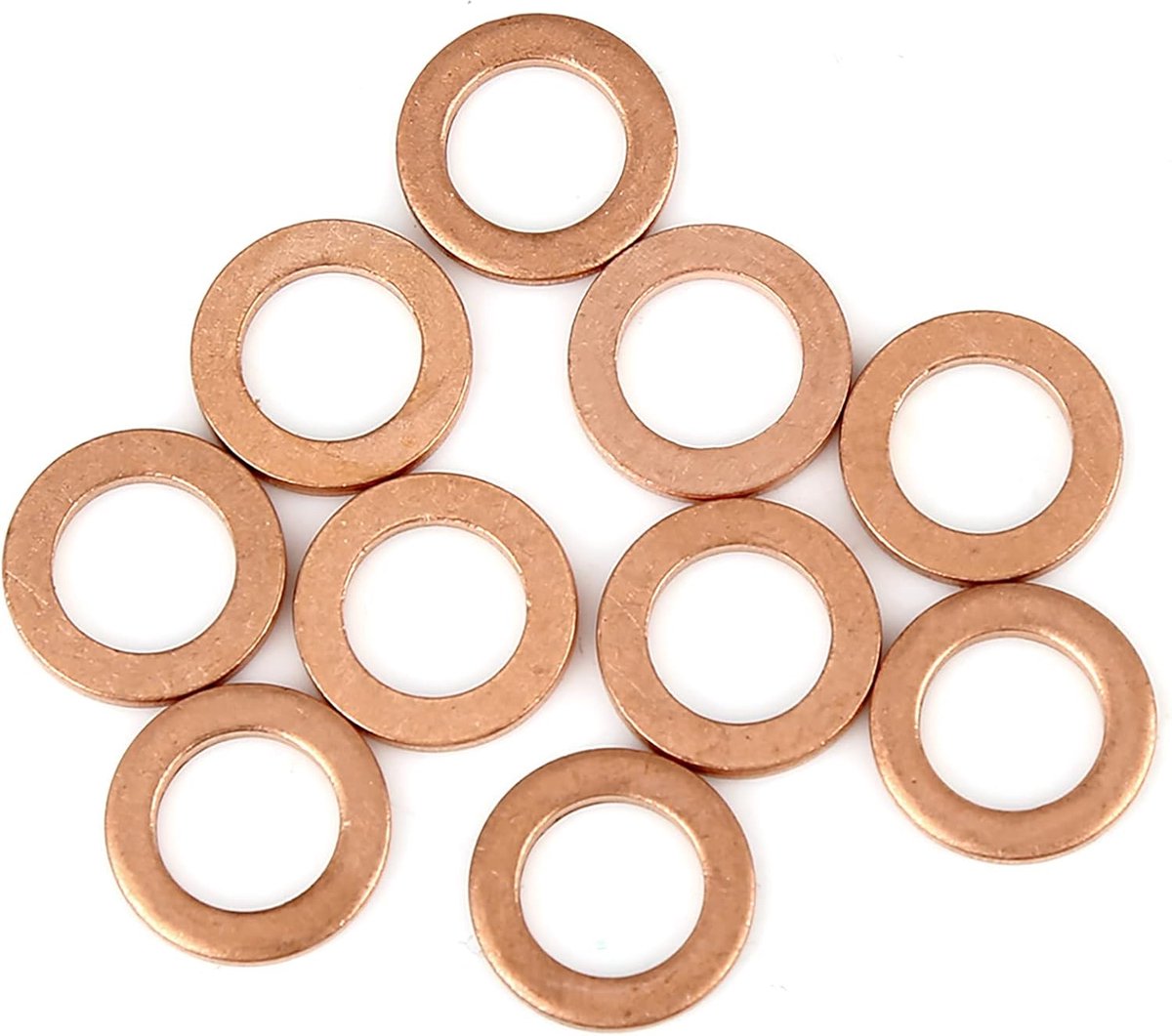 Voor koperen sluitring 8 x 12 x 1,5 mm platte afdichting knijpringen (10 sets)