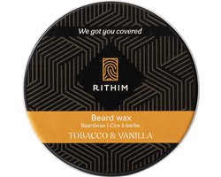 Rithim® Baardwax Tobacco & Vanilla 50ml - Sterke maar flexibele hold - Baard wax - Baard gel - Beard wax