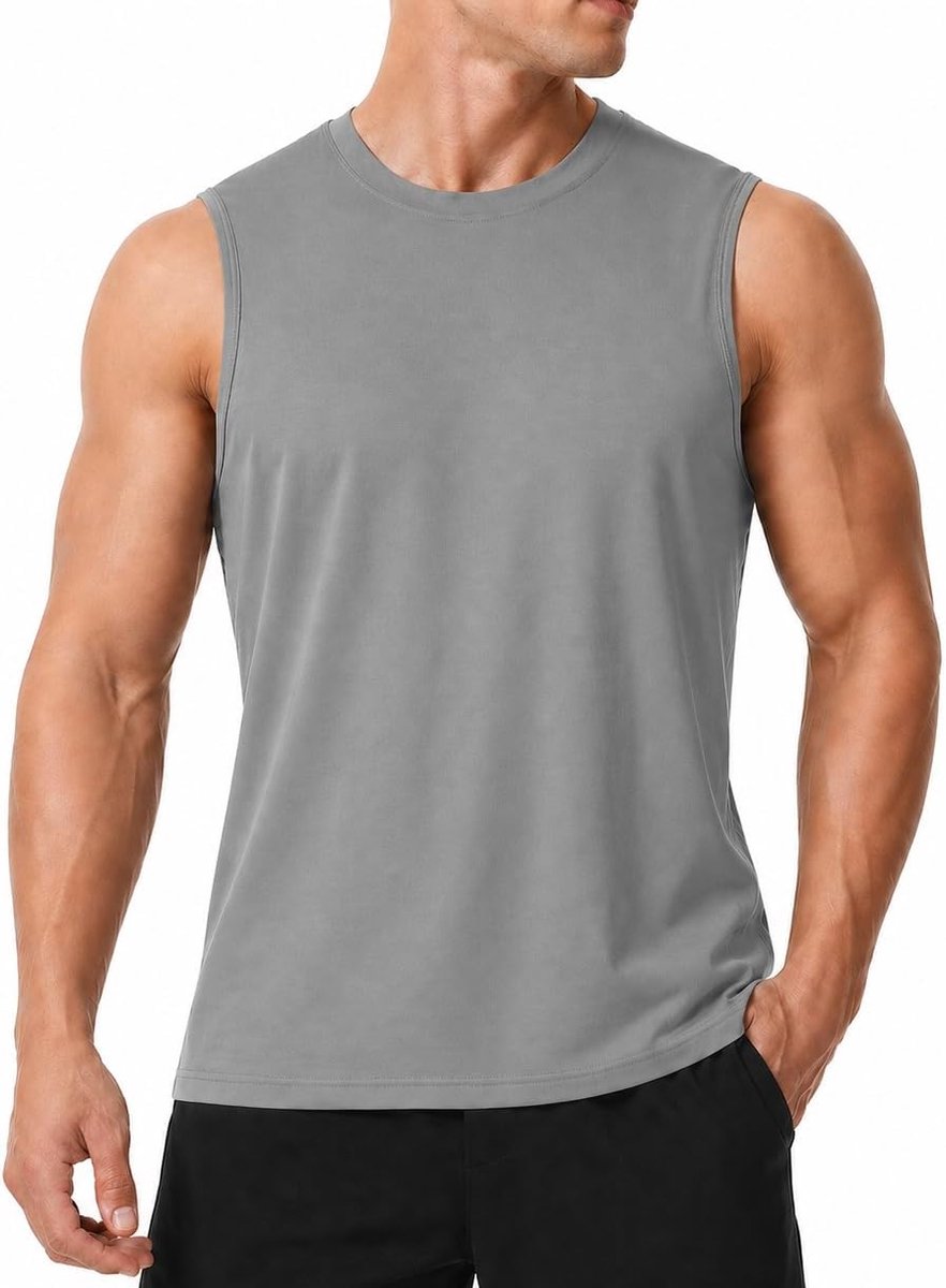 Tanktops, mouwloze trainingsshirts, hardloopshirts, atletische shirts voor spiertraining en bodybuilding.