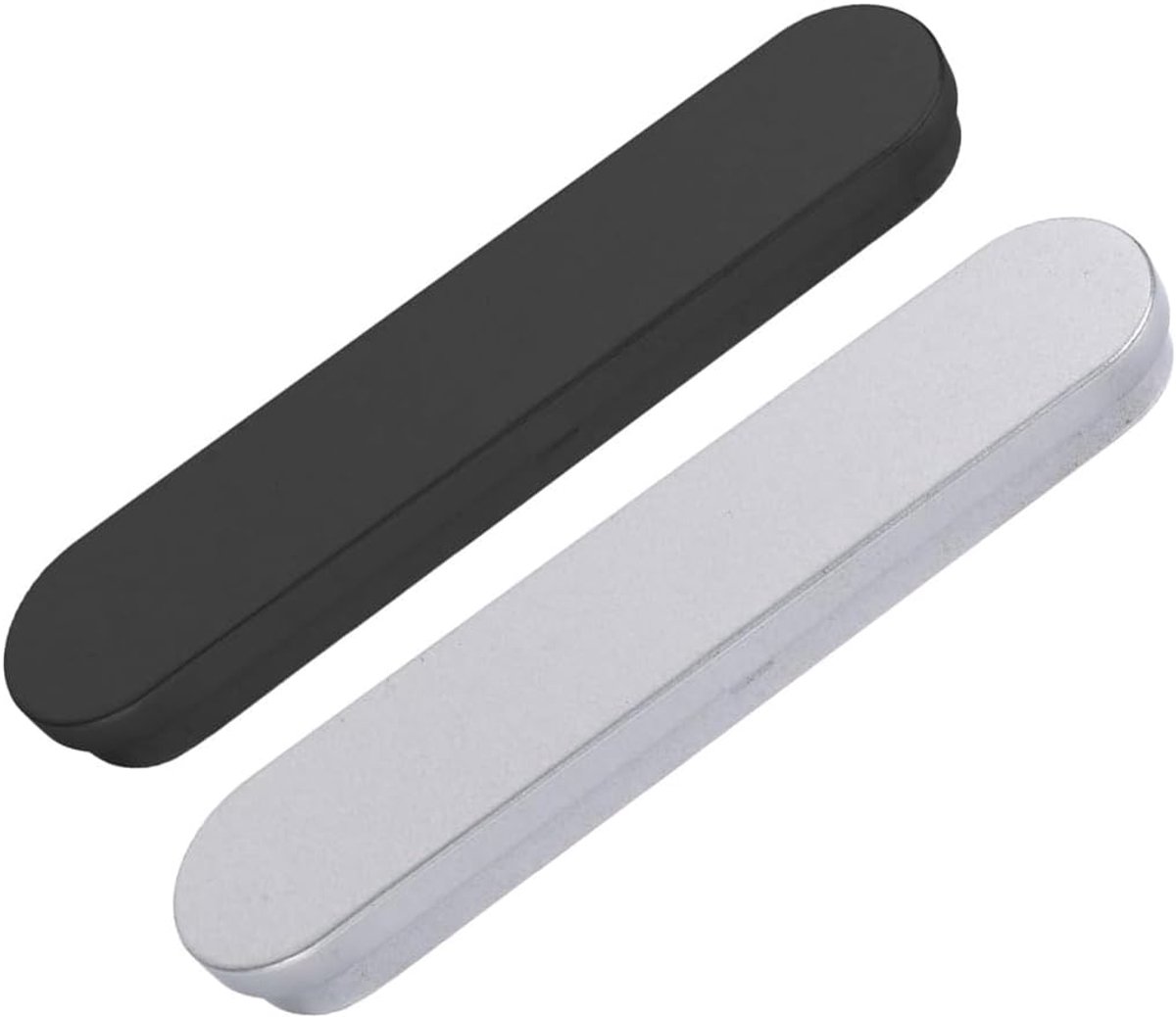 2 stuks metalen potlooddoos met spons, rechthoekige pennendoos, voor kantoor, reizen, make-up, gereedschap, zakelijk cadeau