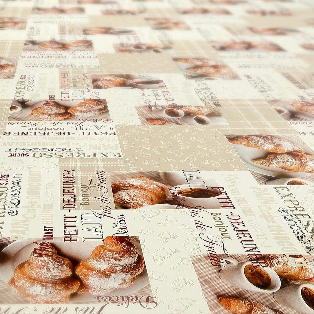 Tafelkleed tafelzeil wasdoek tafelkleed koffie koffie espresso ovaal 140 x 240 cm