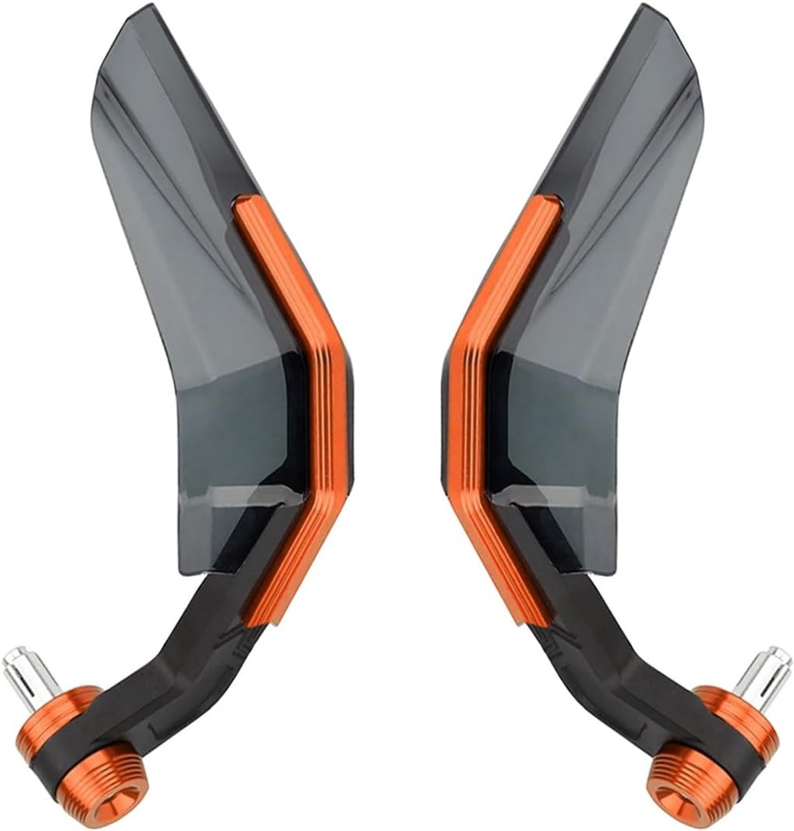 Handbescherming voor motorfiets, 17,8 cm (7/8 inch), met schild, winddicht, stuurbescherming, windbescherming, rembescherming, stuur, motorfiets, oranje