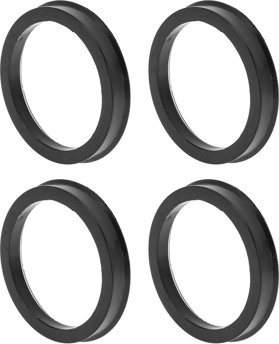71.6mm tot 58.6mm Auto Wiel Hub Centric Ringen Zwart Polycarbonaat Wielen Middenas Schokabsorberende Hubrings 4 Stks