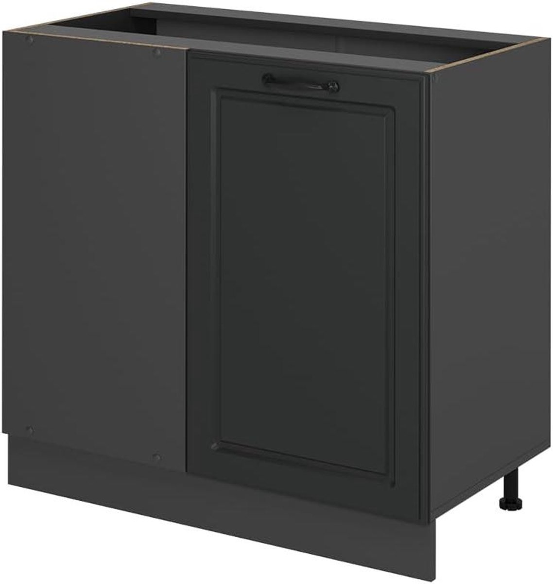 Hoekkast Keuken - Keukenkast Basis - Keuken Indelen - Efficiënt Hoekgebruik - 86 cm - Antraciet