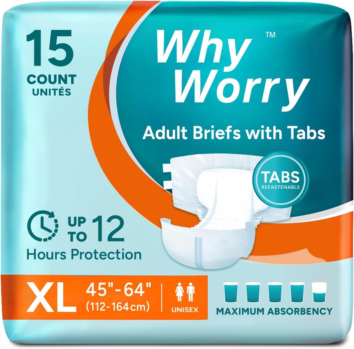 Incontinentie luiers XL - maximaal absorptievermogen - geurbeheer - tot 12 uur bescherming - SnelShoppen