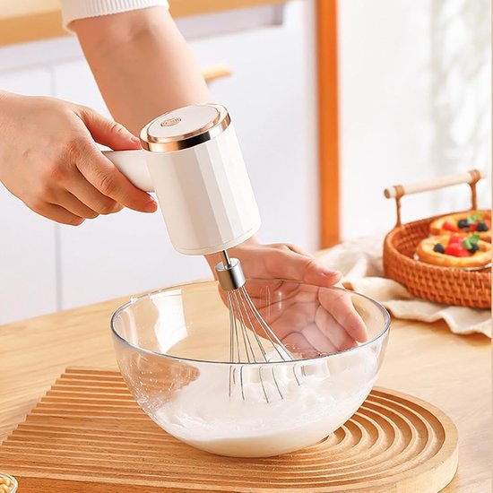 Elektrische Knoflookmolen - Uienhakker Keukenmachine - Snel Ingrediënten Hakken - USB Oplaadbaar - 95 x 20 x 95 cm - Wit — afbeelding 3