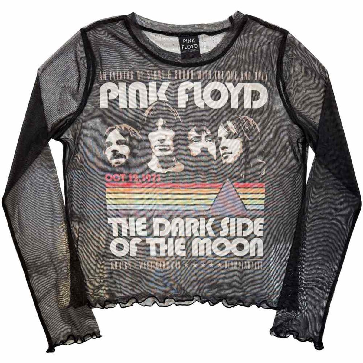 Pink Floyd - Vintage Stripes Crop top - XL - Zwart