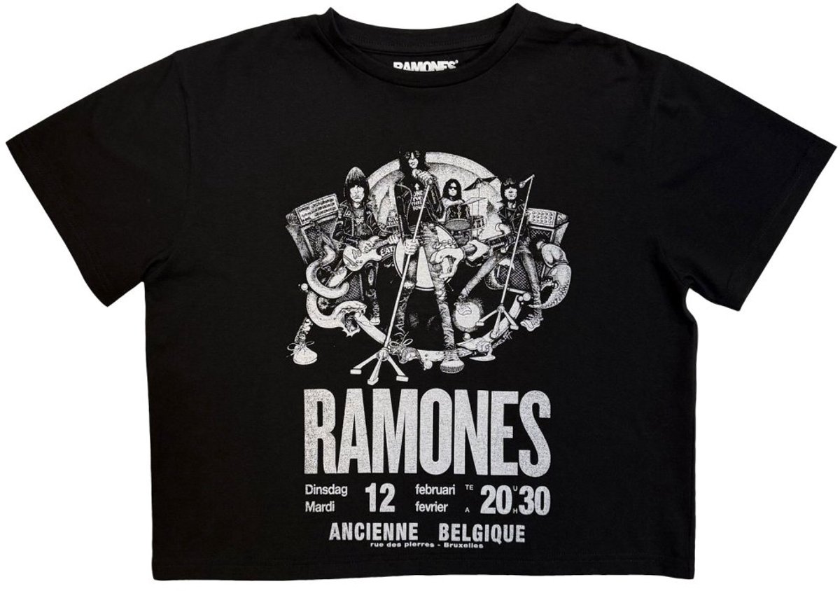 Ramones - Belgique Crop top - XL - Zwart