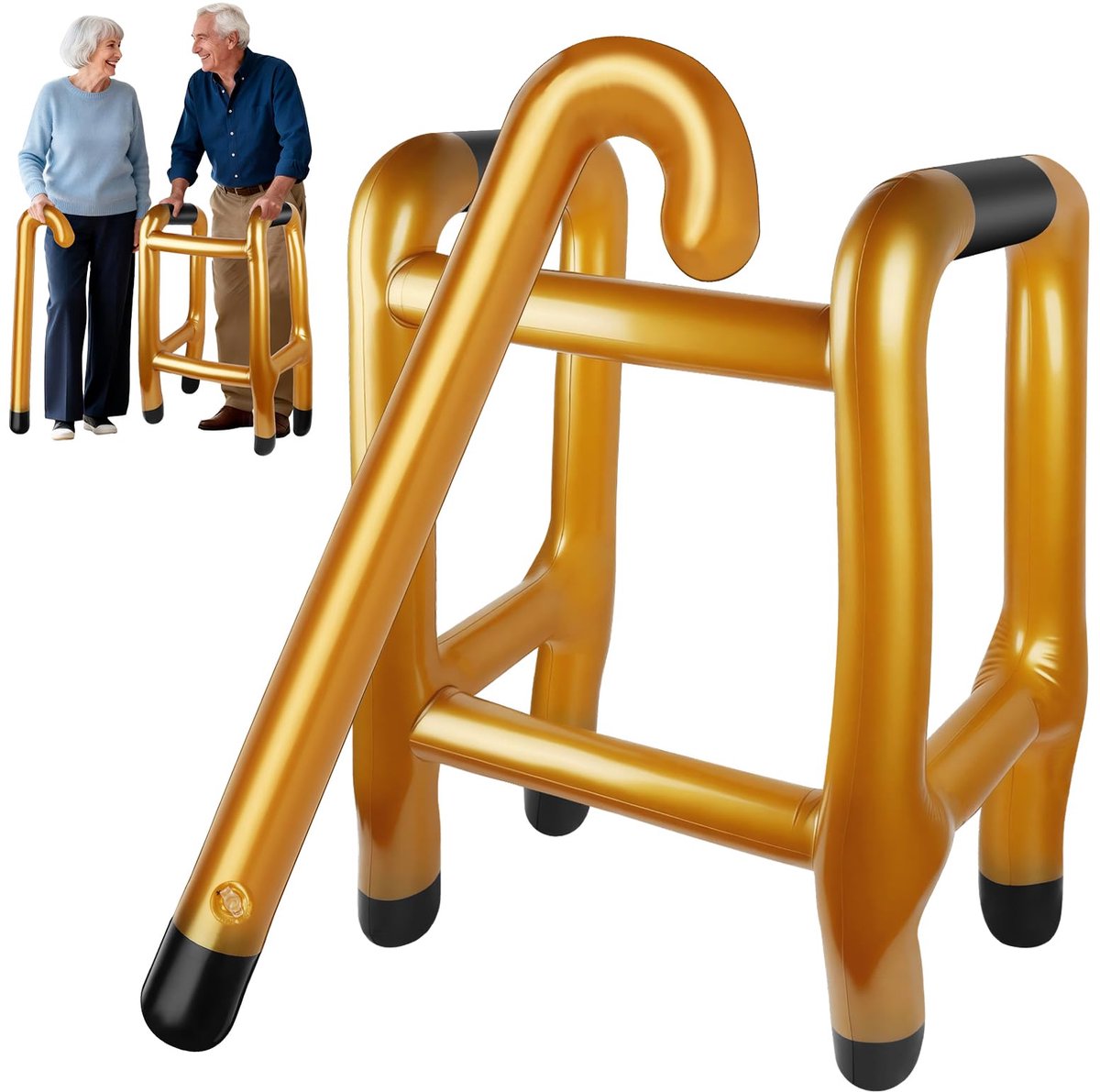 Opblaasbare rollator - opblaasbaar - grappig voor carnaval - originele loophulp - ShopVlot