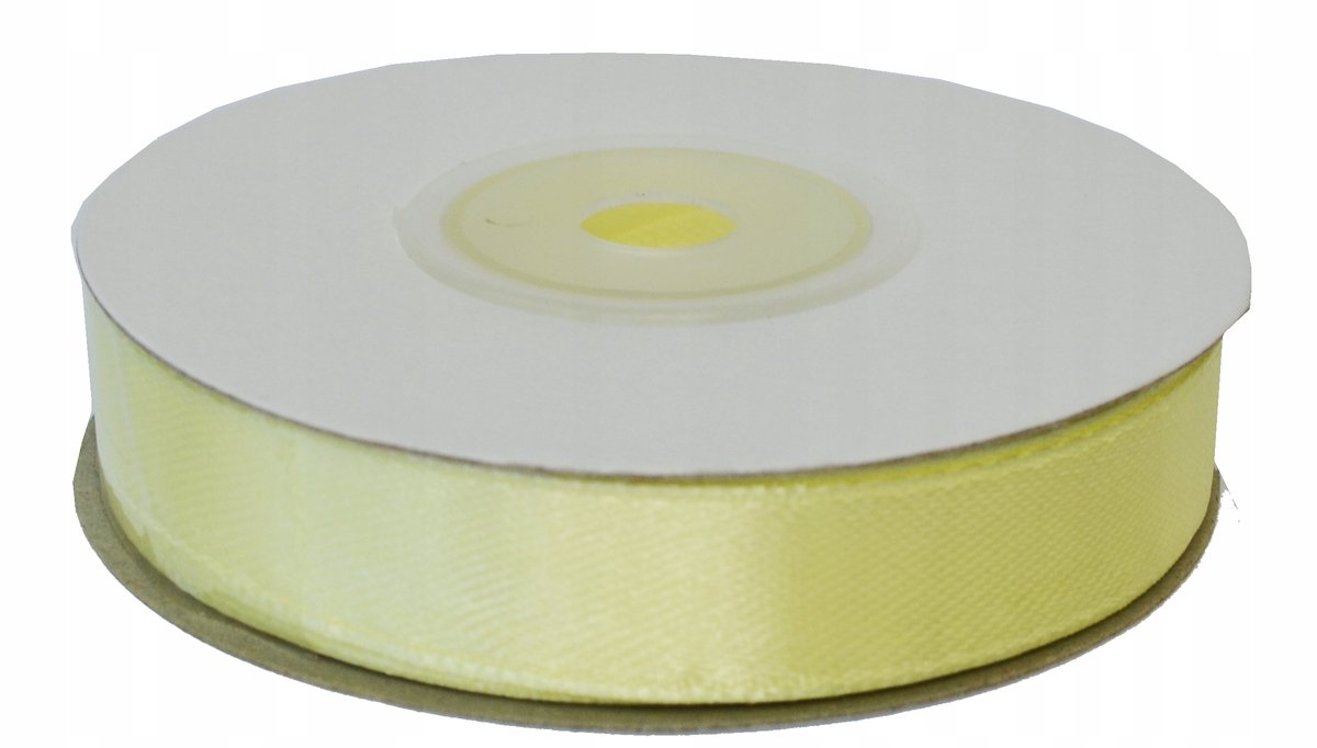 Merloos Satijnlint 12mm x 25m - Stro Geel, Decoratief