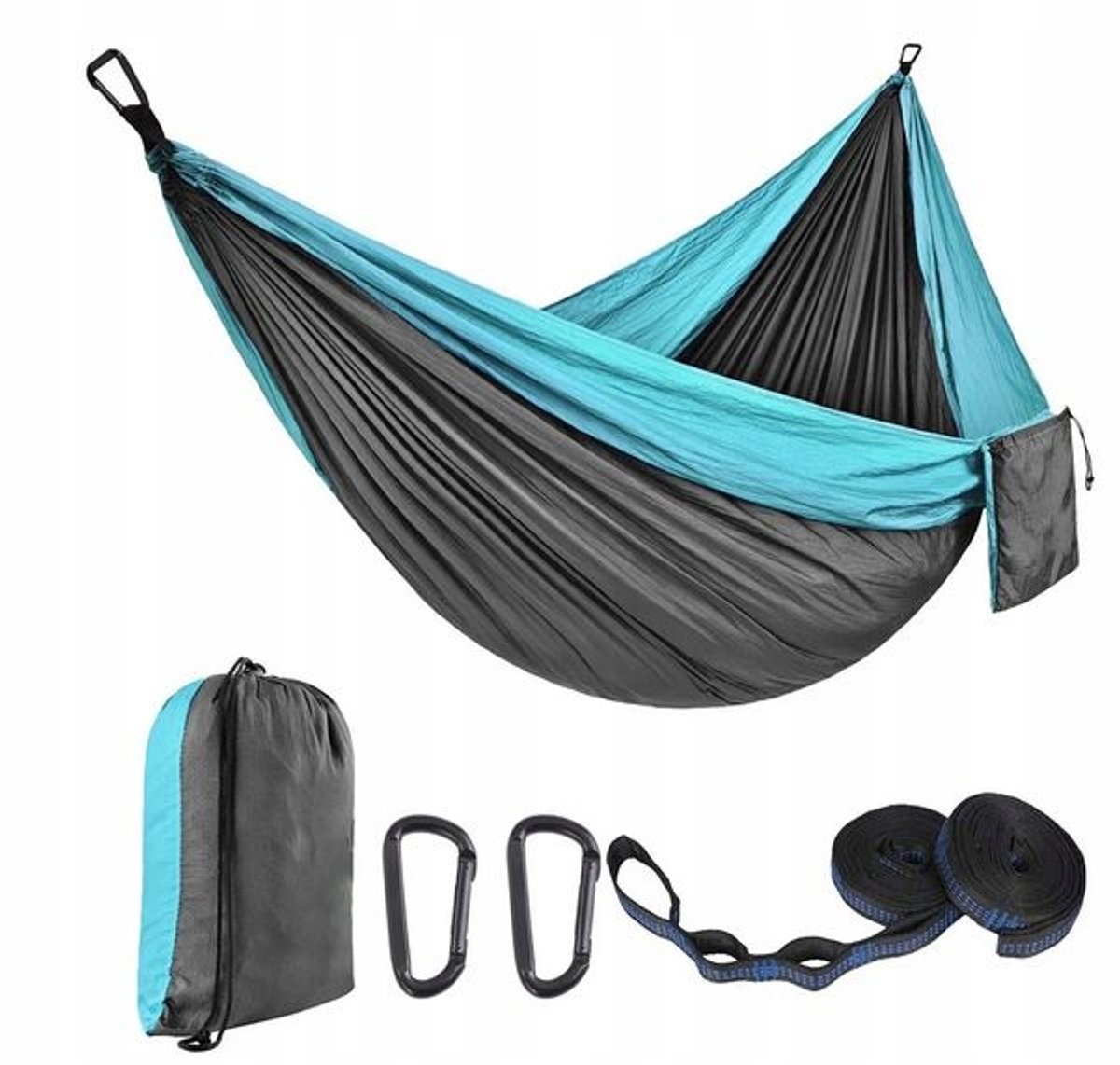Grote 2-persoons campinghangmat 300x200cm, 250kg, licht nylon