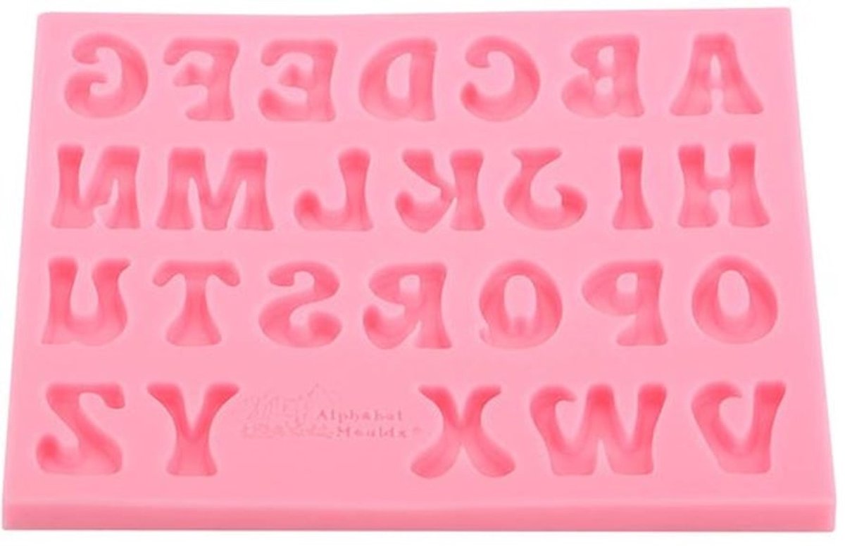 Siliconen alfabet chocoladevormen, fondant dessertvormen voor taartdecoratie