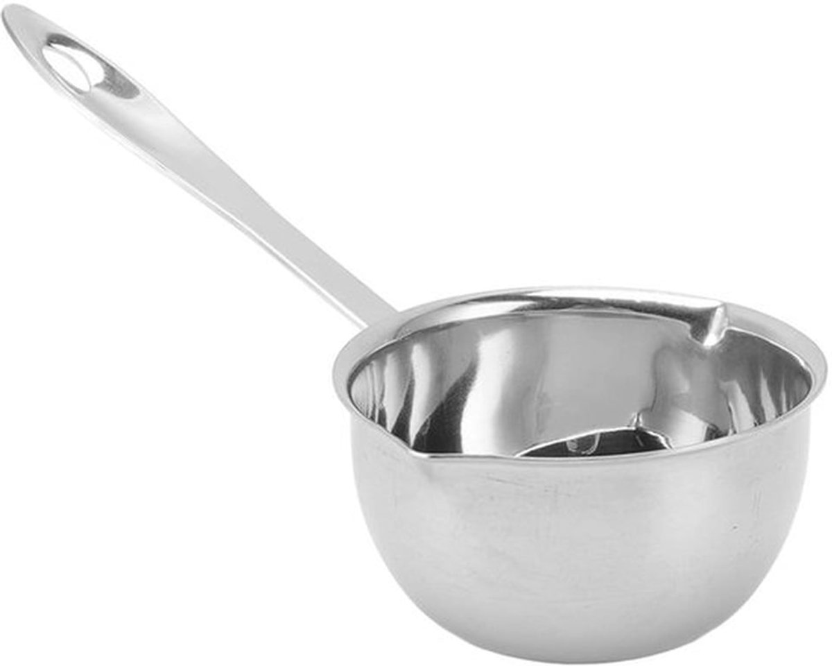 RVS Hete Boter Warmer Pot Alles-in-één Platte Inductie Olie Pot Mini Kleine Boter Pot Melk Pot (150ML)