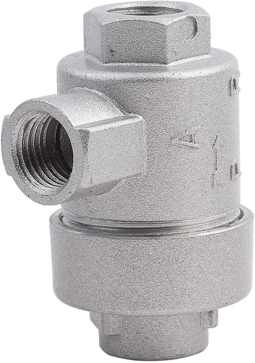 Exhaust Valve 1/4, One-Way Air Valve Aluminium voor het vrijgeven van de lucht in de pijp