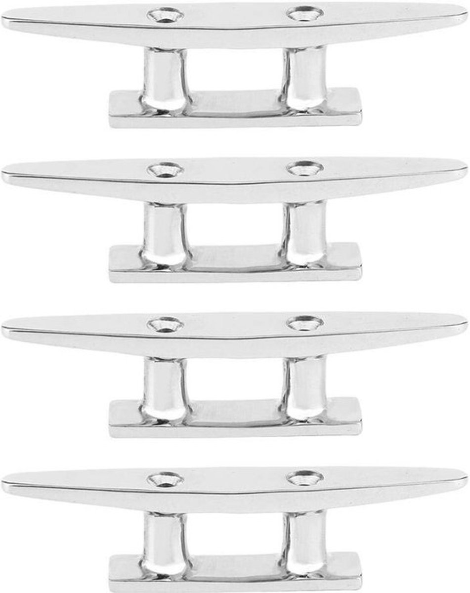 Boot Cleat, Boot Cleat, 4 stuks 100 mm/3,9 inch roestvrijstalen bootdock, dekbevestigingstouw, accessoire