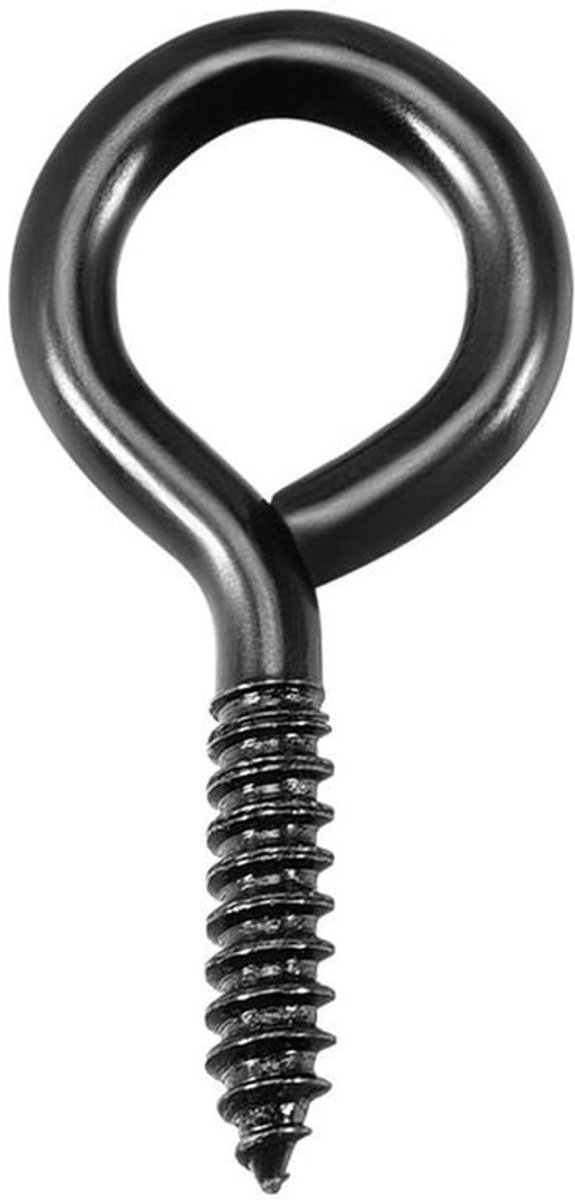 14pcs 1.4 inch ooghaken - Zwart - Zelfsnijdend met ring