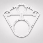 Skushy Montagesjabloon voor Inbouwreservoir - Compatibel met Geberit - WC Aftekenmal voor Hangtoilet Installatie - Boor- en Uitsparingsmal voor Tegels en Droogbouw - Ø20 Ø50 Ø60 Ø110 Ø120 mm