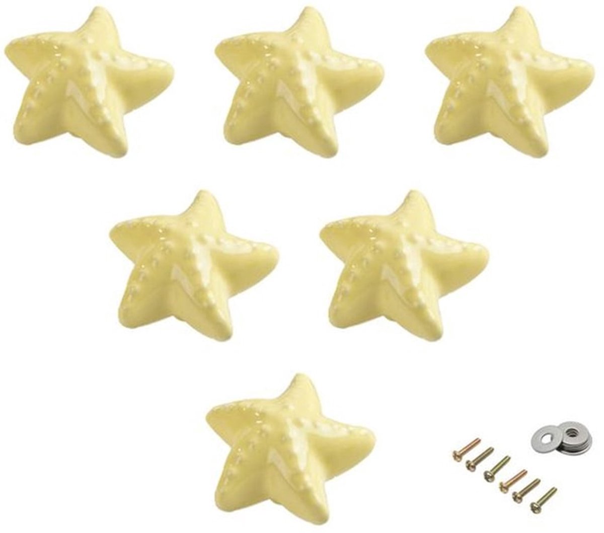 Mooie keramische knop voor kinderkamer meubels kastgrepen keramische ladegrepen 6 PACK