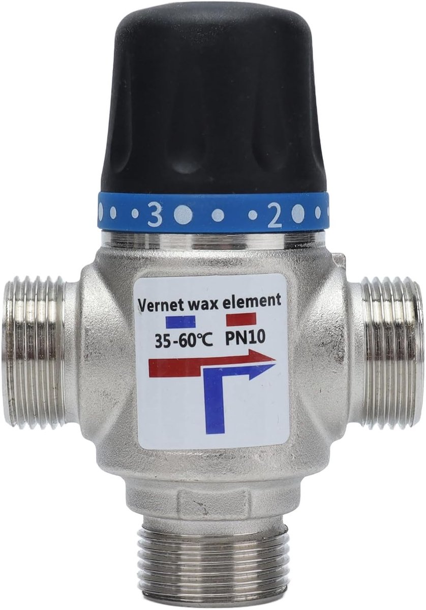 thermostatische mengkraan G3/4in - automatische temperatuurregeling - brandpreventie - voorkomt brandwonden - ShopVlot