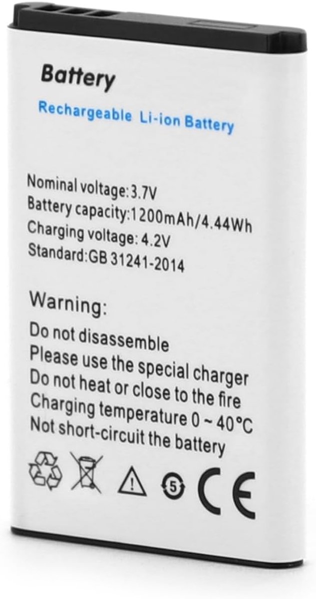 Oplaadbare Li-ion batterij 1200mAh - 3.7V - vervangt BL-05 BL-5C - ideaal voor digitale radio - ShopVlot