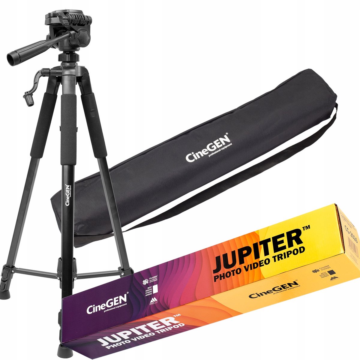 Stevig Statief Tripod 180cm met Draagtas - Aluminium