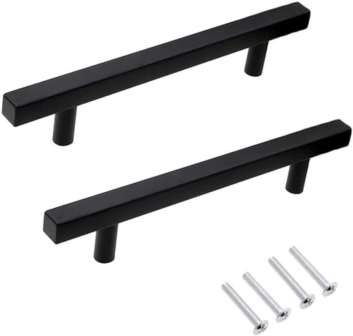 Meubelhendels 160mm - Zwart RVS T-bar - Modern design - Ideaal voor keukenkasten - ShopVlot
