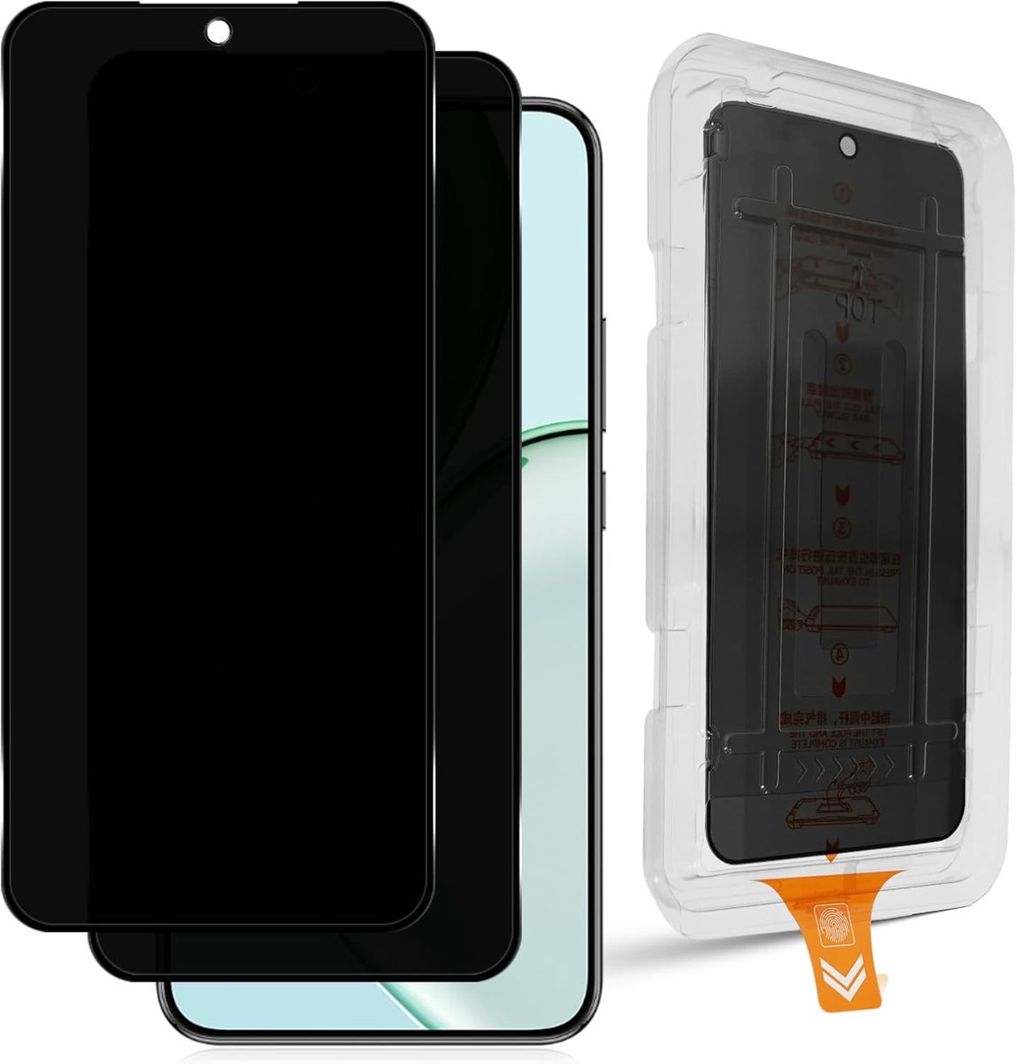 Inkijkbescherming voor Honor Magic 8 Lite - 2 stuks - 9H hardheid - anti-spy folie - zonder luchtbellen - ShopVlot