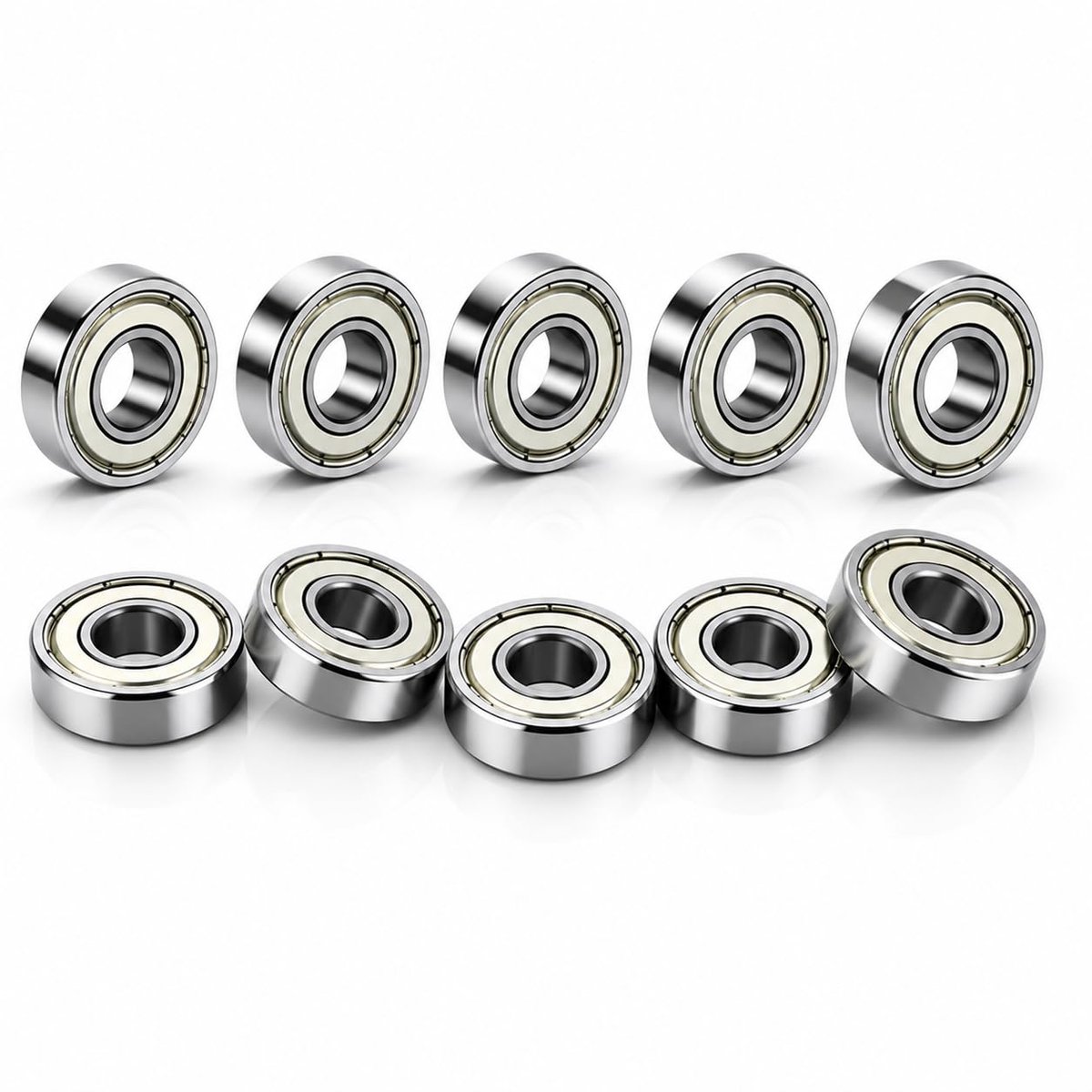 Kogellagers 5mm x 10mm x 4mm - Vooraf gesmeerd - Dubbel metalen afdichtingen - Ideaal voor hoge snelheid - ShopVlot