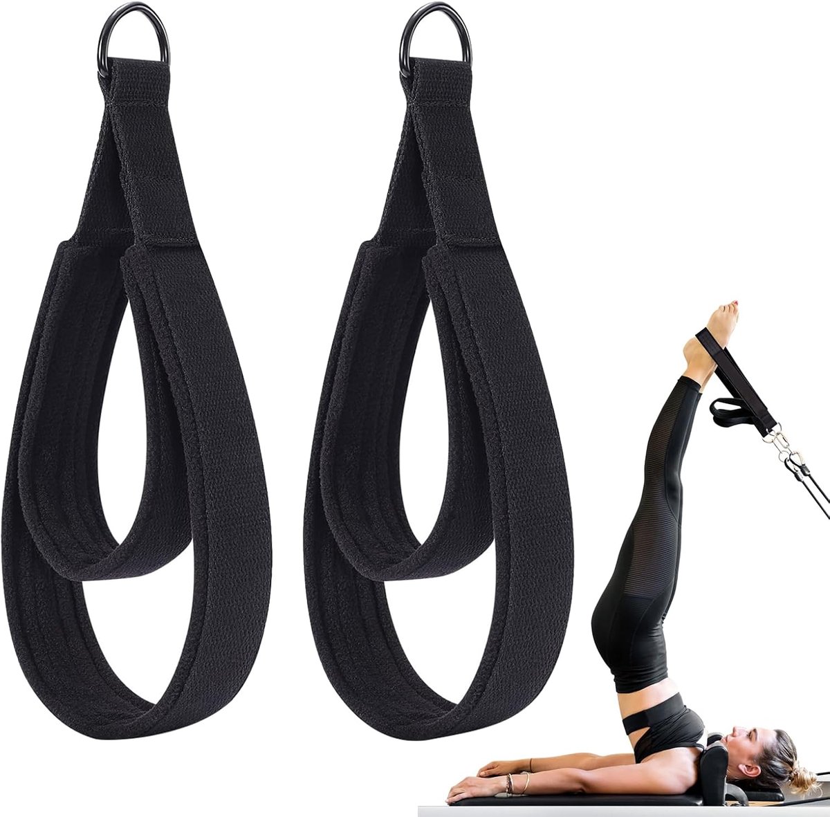 Pilates Straps Set van 2 - Dubbele D-ring - Comfortabel en niet-slip - Ideaal voor thuis training - ShopVlot