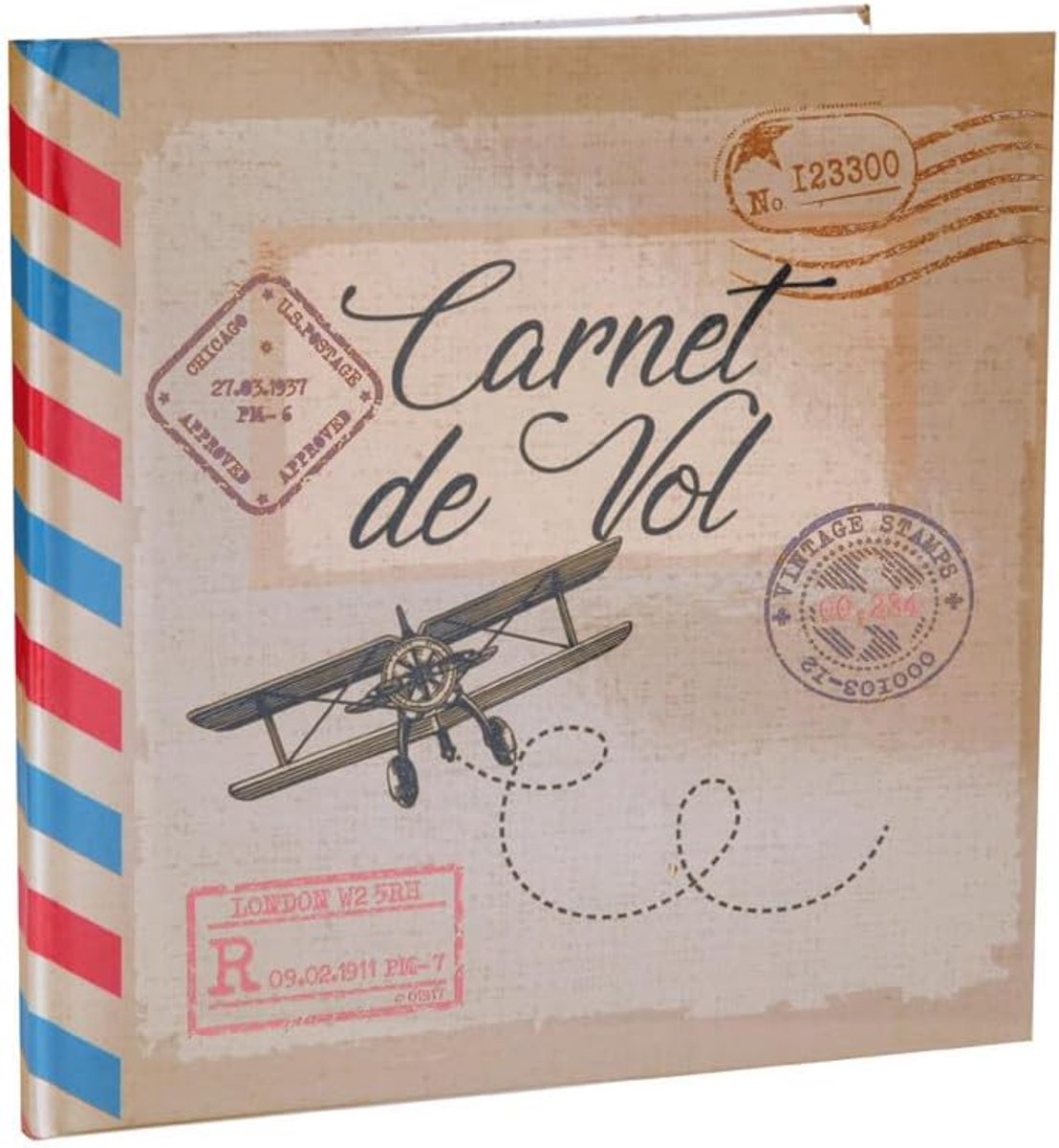 Gastenboek Bon Voyage 24 cm - multikleur - 20 pagina's - perfecte herinneringen vastleggen - ShopVlot
