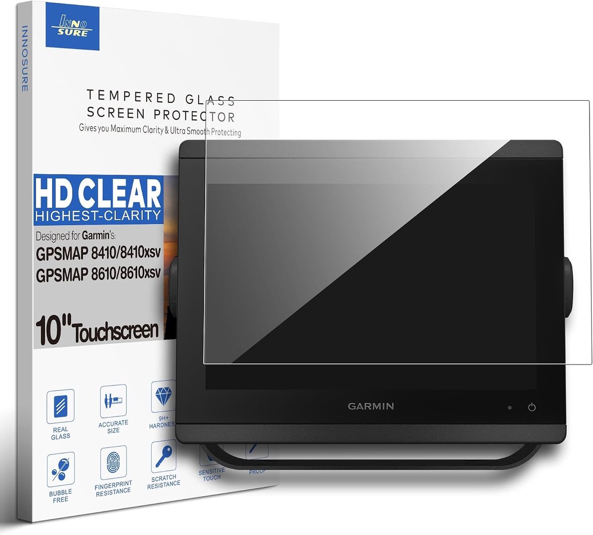 Geharde glazen beschermfolie 10 inch - dubbel veiligheidsglas - optimale bescherming - voor Garmin GPSMAP - ShopVlot