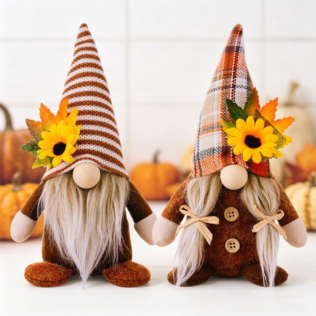 Herfst decoratie kabouterfiguren - vrolijke set - kleurrijk - perfect voor je herfstversiering - ShopVlot