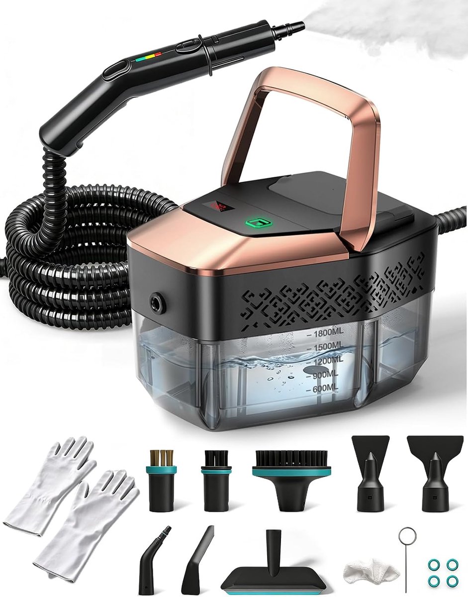 Stoomreiniger 2500 W - Multifunctionele Handstoomreiniger - 3 Instelbare Snelheden - Voorgrondreiniging met Hoge Druk - ShopVlot
