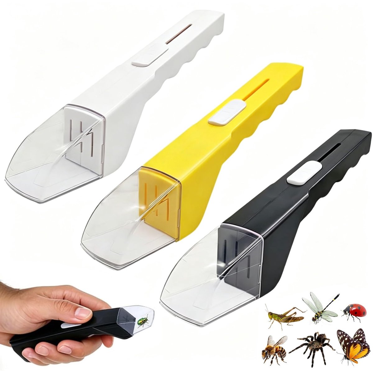 3-delige insectenvanger set - handmatige spinnenvanger - dierveilige tool - ideaal voor kinderen - ShopVlot