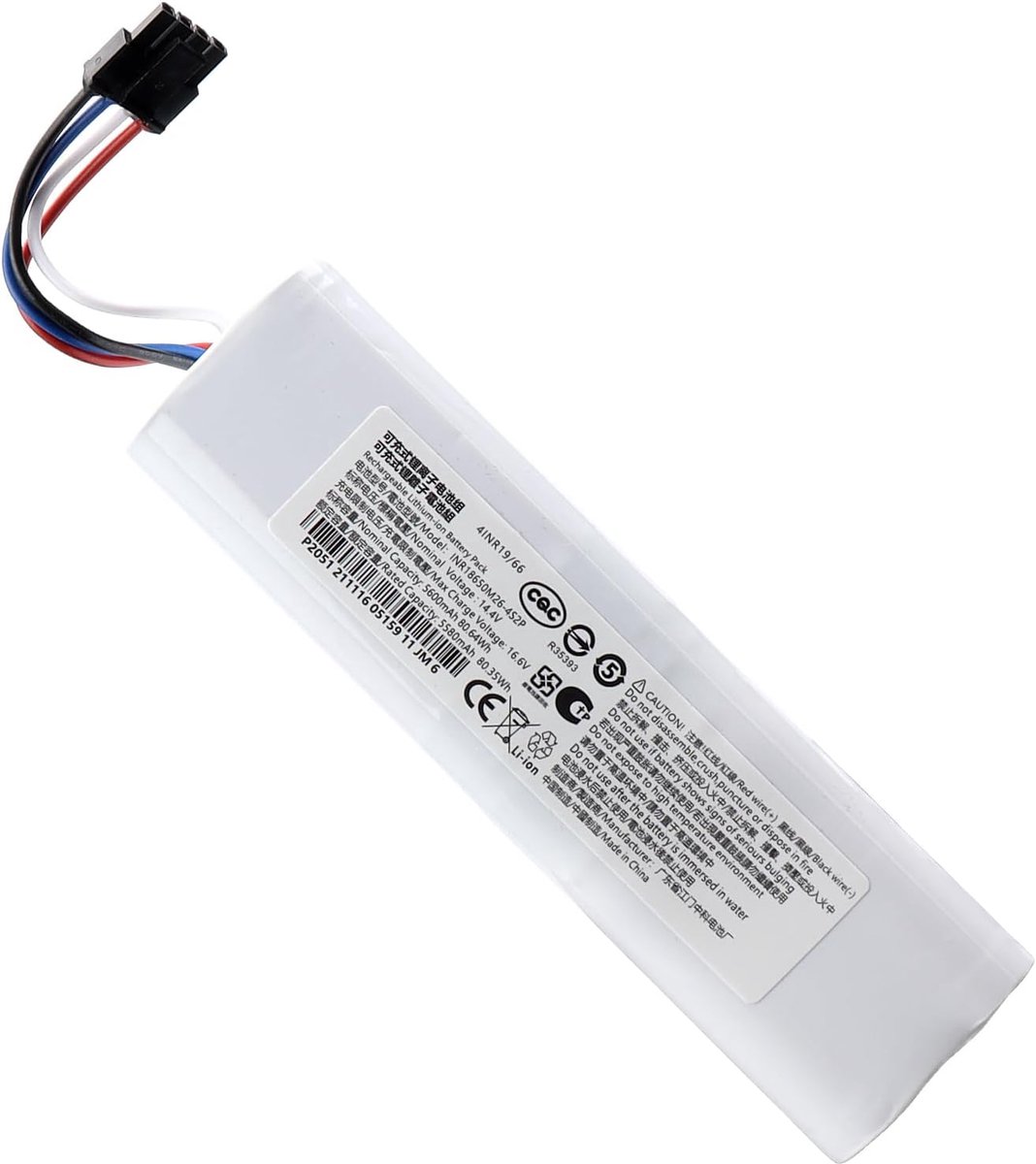 Vervangende batterij voor robotstofzuiger - lithium-ion - 14.4V/80.64Wh - eenvoudig te installeren - ShopVlot