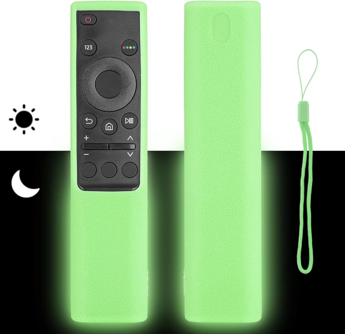 Afstandsbediening silicone hoes - neon groen - schokbestendig - bescherming voor Samsung TV - ShopVlot