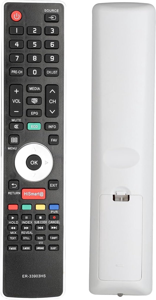 Afstandsbediening ER-33903 - Vervangingscontroller - Geschikt voor Hisense TV - Eenvoudig gebruik - ShopVlot