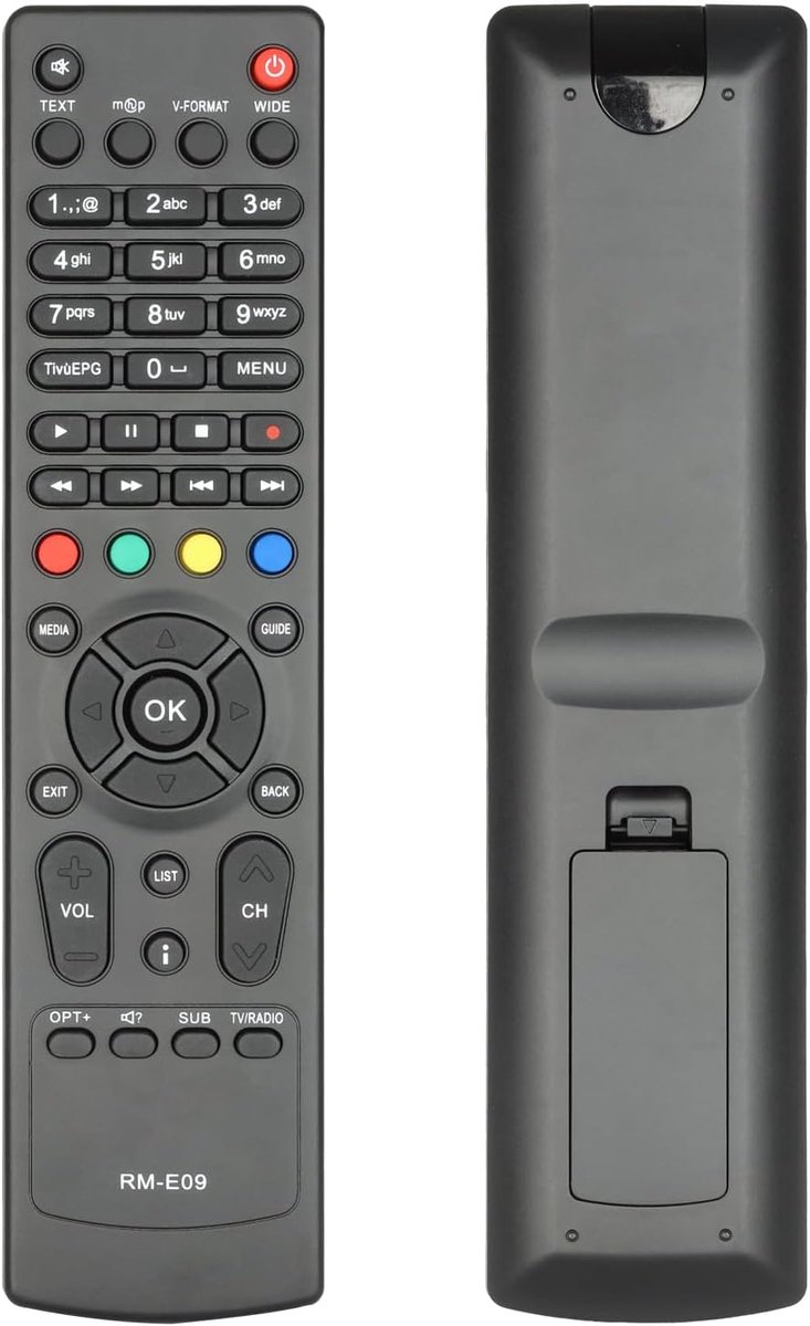 Afstandsbediening RM-E09 - Vervangingscontroller voor Humax HD-5400S HD-5600S - Perfecte vervanging - ShopVlot