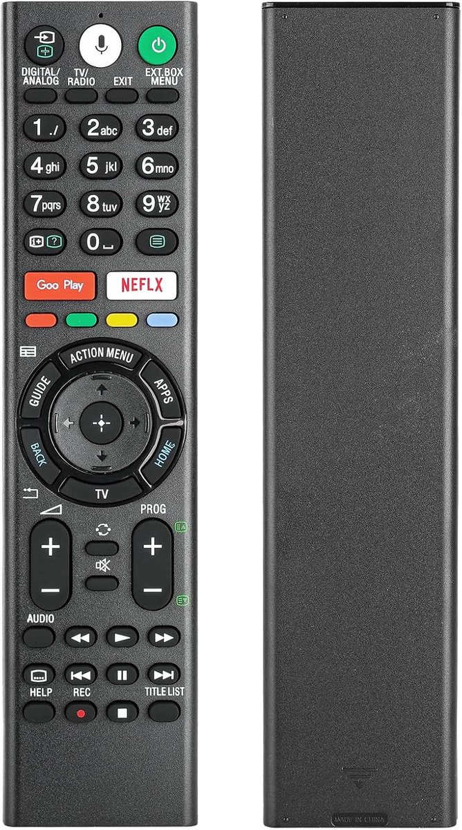 Afstandsbediening RMF-TX310E - Vervangingscontroller - Spraakfunctie - Geschikt voor Sony TV's - ShopVlot