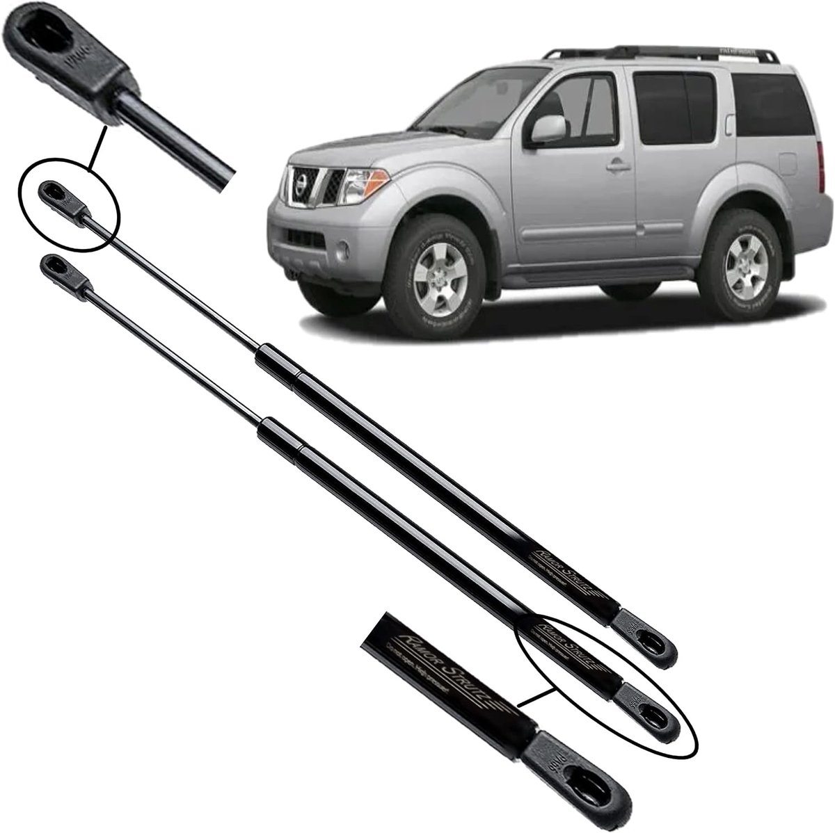 Gasveren achterklep Nissan Pathfinder 1996-2014 - Set van 2 - Hoogwaardige vervangingen - Betrouwbare ondersteuning - ShopVlot