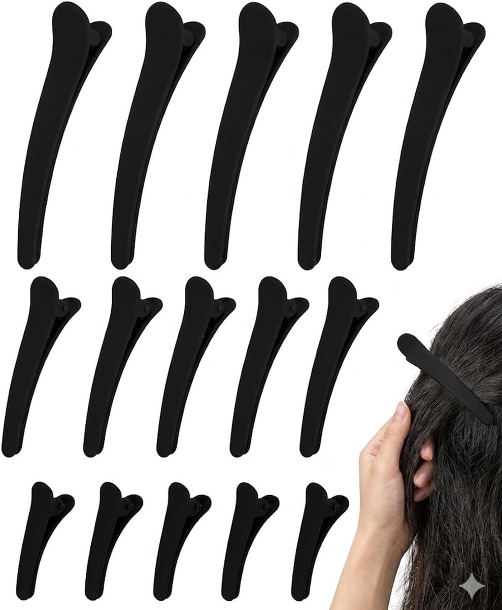 Haarspelden antislip 15 stuks - 3 maten - hoogwaardig materiaal - ideaal voor kapsalon en thuis - ShopVlot