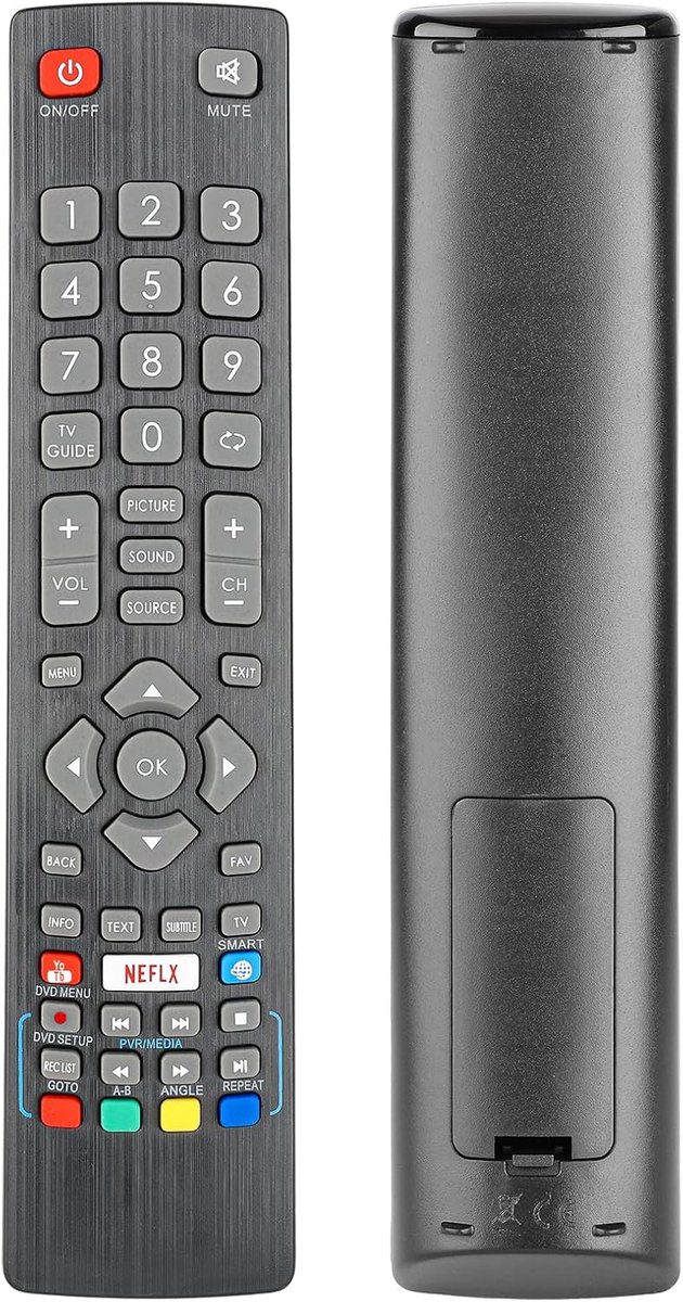 Afstandsbediening compatible met Blaupunkt Smart TV - vervangende controller - met YouTube en Netflix toetsen - ShopVlot