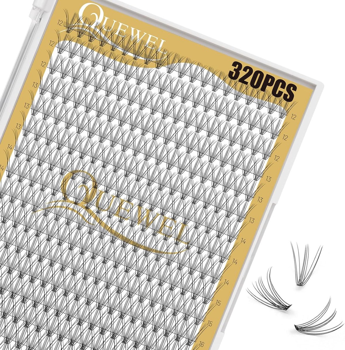 Wimperextensions 320 Stuks - 10D D-Curl - 0.1 mm Dikte - Mix 12-18 mm - ShopVlot