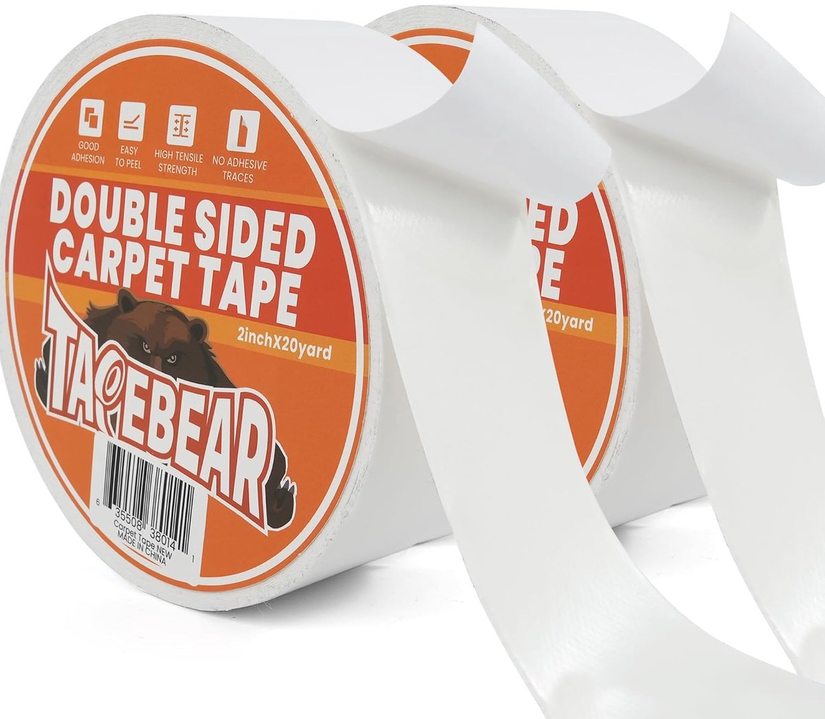 Dubbelzijdige tape 50 mm x 18 m - Extra sterk - Niet-residu, anti-slip - Perfect voor tapijten - ShopVlot